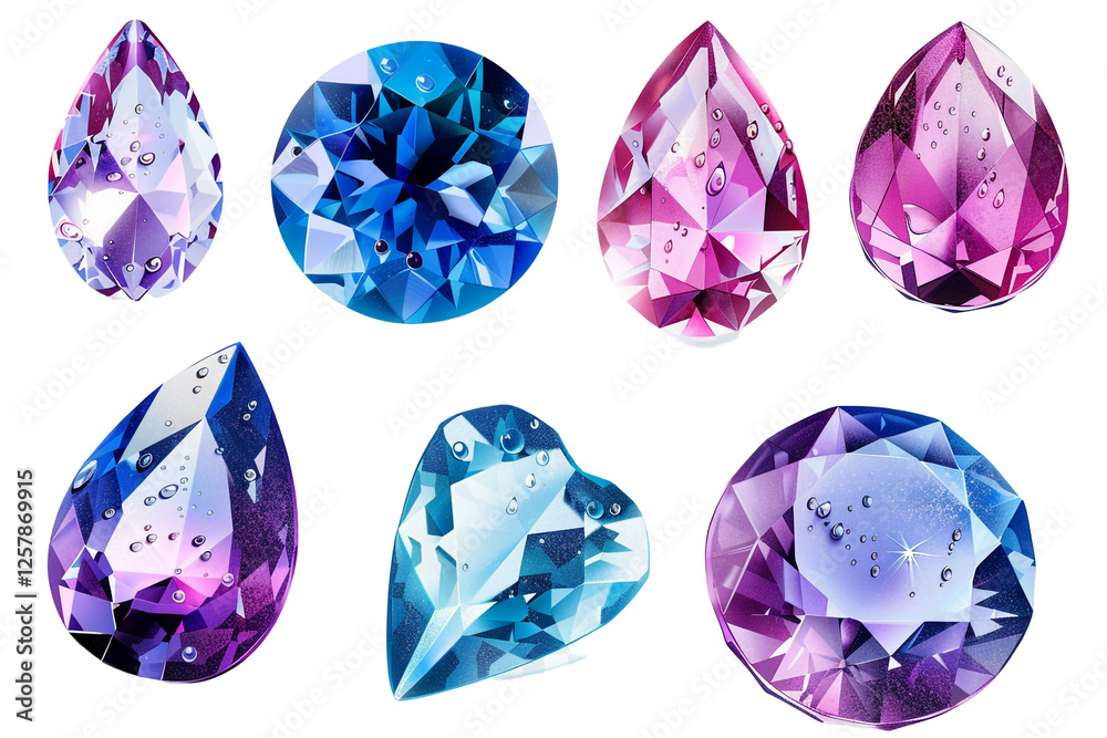 Fototapeta premium Brilliant Gems Collection