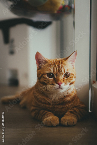 portrait of a orange tabby cat