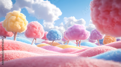 A cotton candy fairy tale world