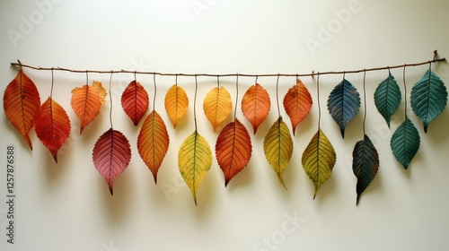 diy fall leaves on a string photo