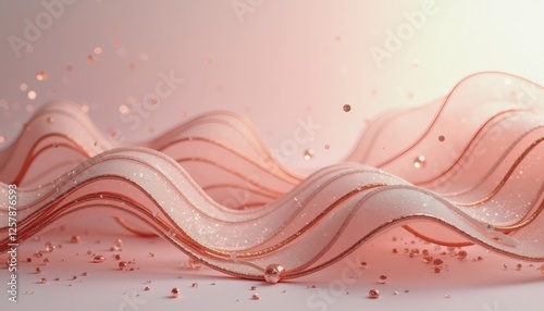 Luxurious Pink Rose Gold Waves