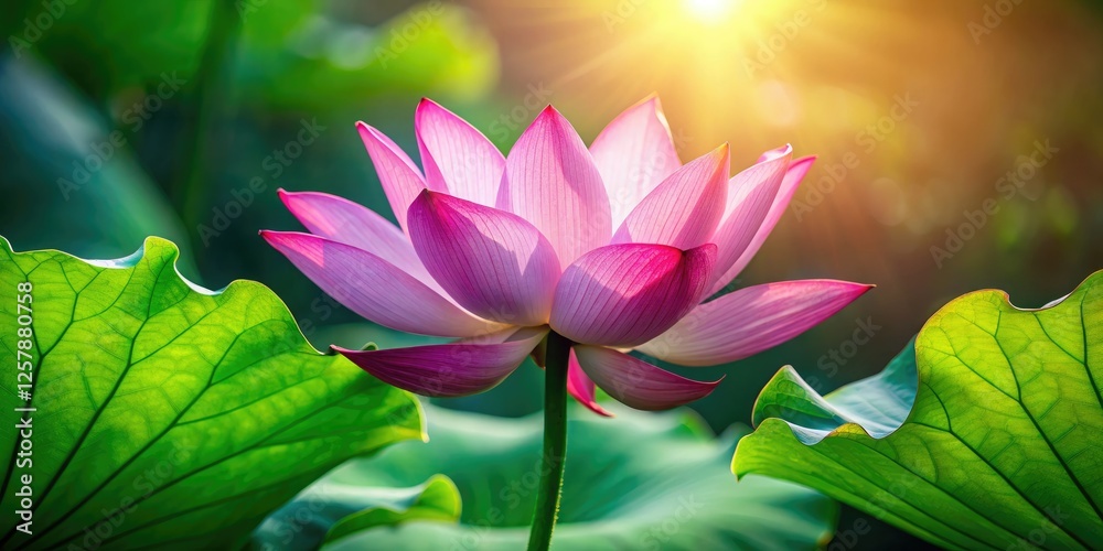Obraz premium Stunning Pink Lotus Flower Bloom Photography, Pink Lotus Image, Beautiful Lotus Flower Picture, Floral Photography