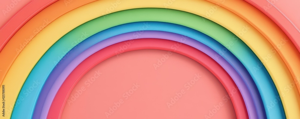 Fototapeta premium Pastel Rainbow Arches Background Design Illustration