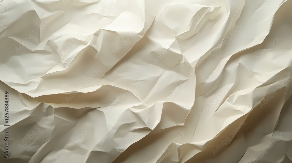 Obraz premium Crumpled sheet, texture, off white