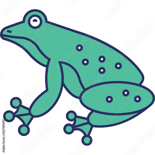 Frog  Vector Icon Set with Transparent Background