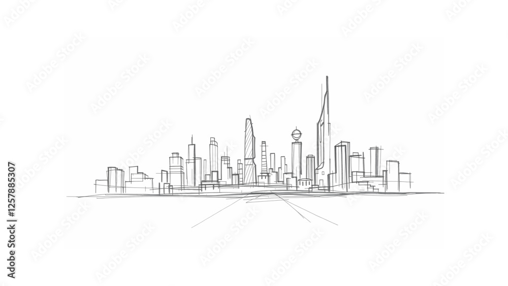 Obraz premium city sketch
