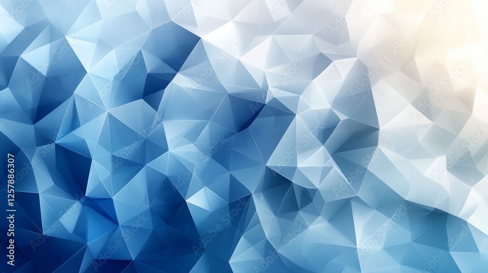 Fototapeta premium Abstract blue low poly design forming a futuristic background