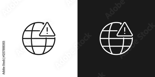 World warning icon. Illustration vector