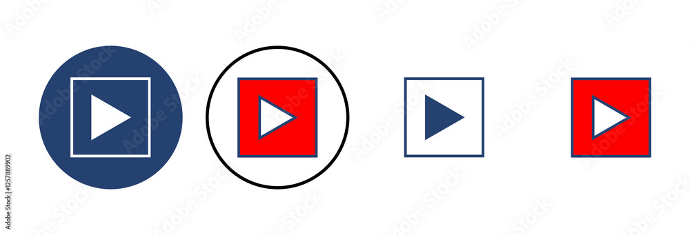 Play Icon vector. Play button vector icon