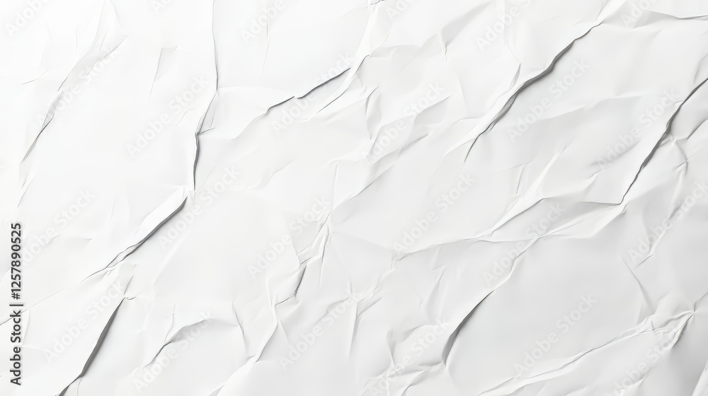 Obraz premium White Wrinkled Paper Texture Background
