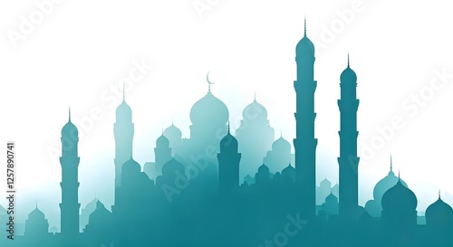 Mosque design image on white background