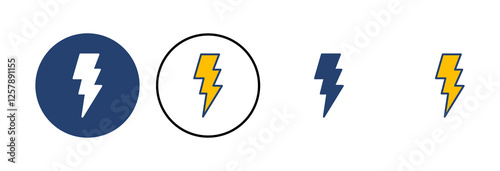 Lightning icon vector. electric icon vector. power icon. energy sign