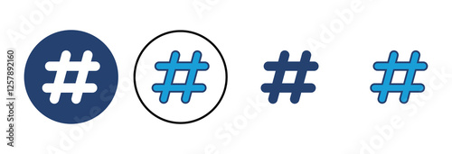 Hashtag icon vector. hashtag symbol