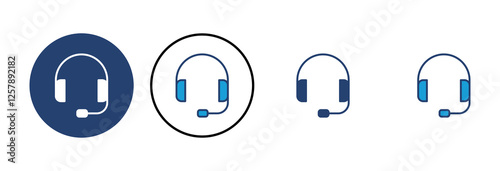 Headphone icon vector. Headvector icon symbols photo