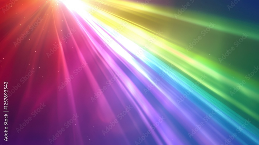 Fototapeta premium Radiant Rainbow Light Beams Background