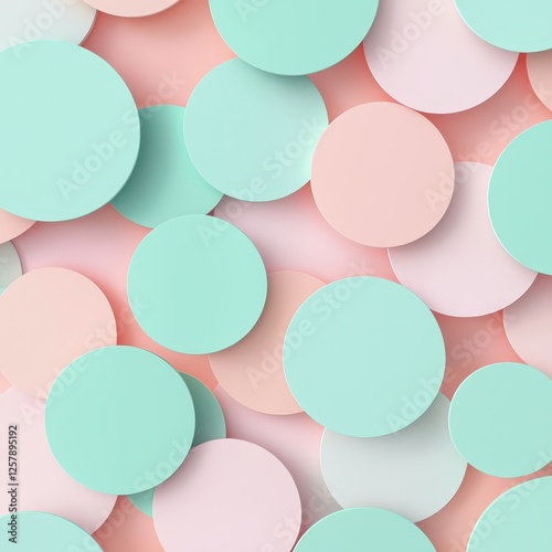 Wallpaper Mural Colorful circles in pastel shades scattered across a surface. Torontodigital.ca