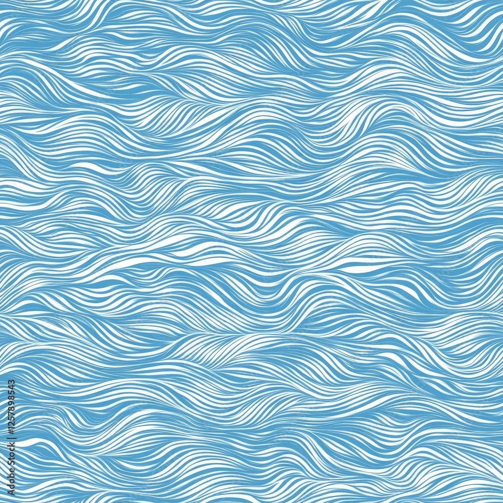 A seamless pattern of abstract hand-drawn water ripples and wavy lines A seamless pattern of abstract hand-drawn water ripples and wavy lines