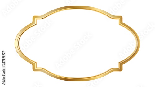 Elegant Gold Border Frame on White Background – Minimalist Luxury Design