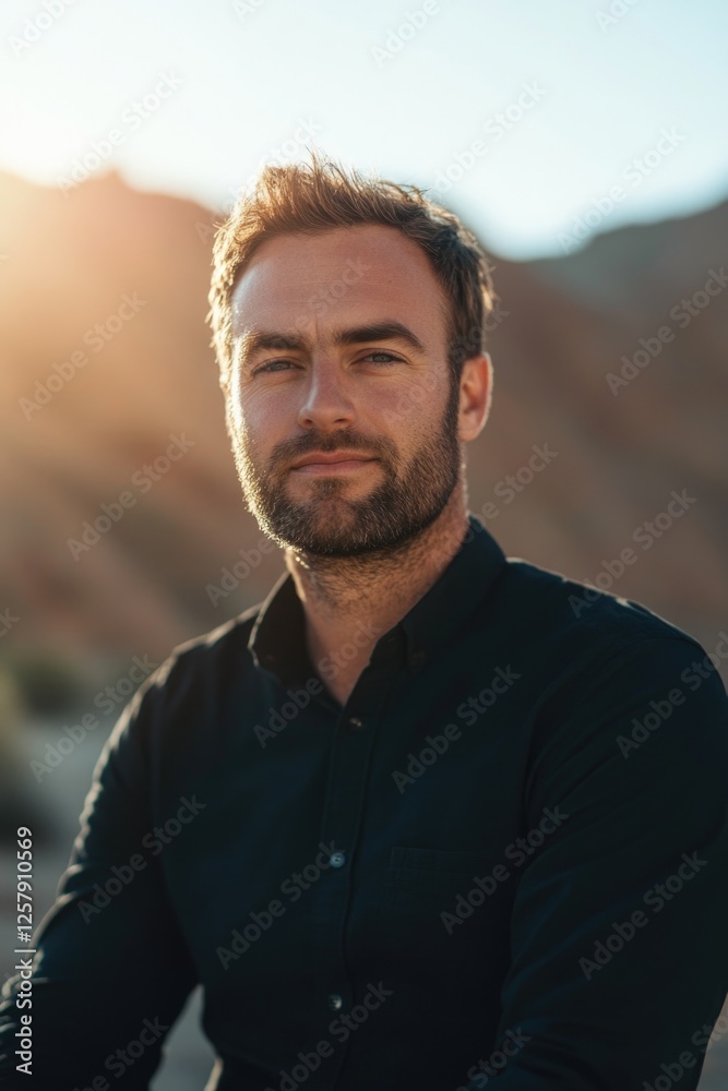 Man with beard and black shirt Man with beard and black shirt
