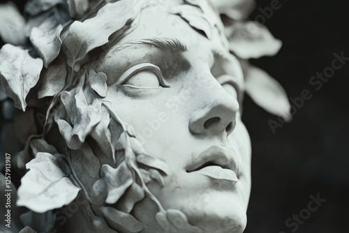 Woman with leafy hair