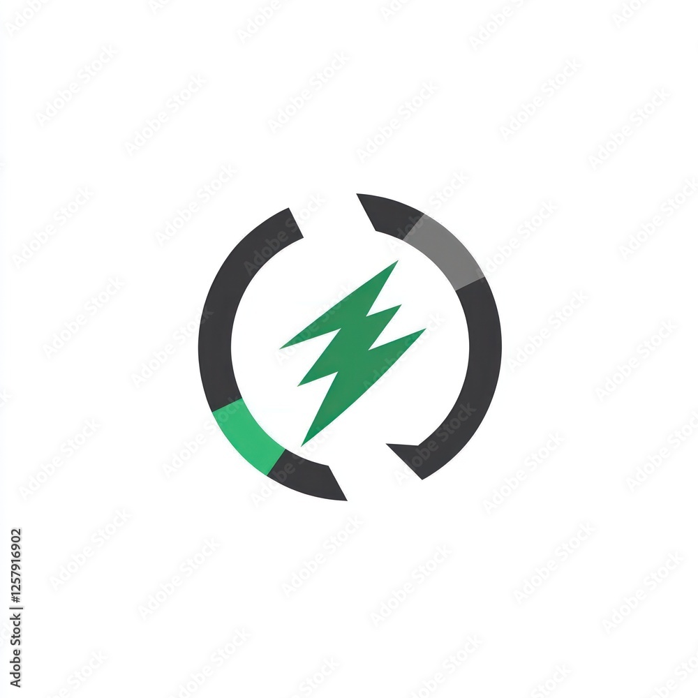 Abstract graphic design, energy symbol, circular graphic