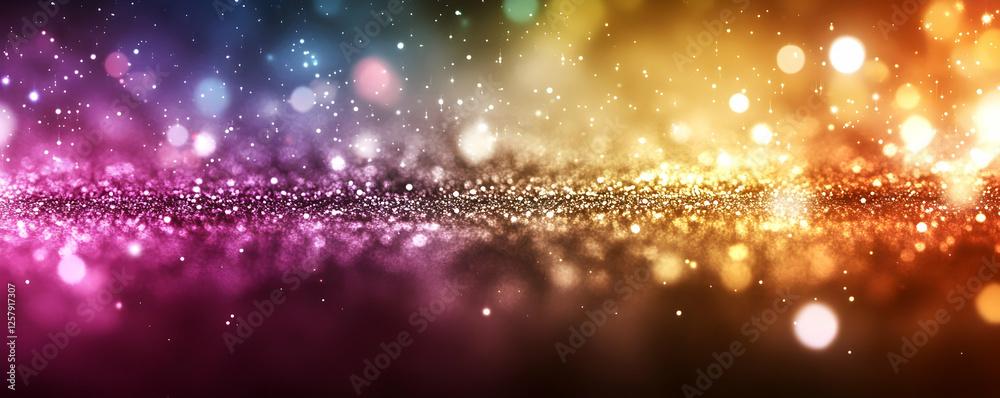 Obraz premium Sparkling lights, festive backdrop