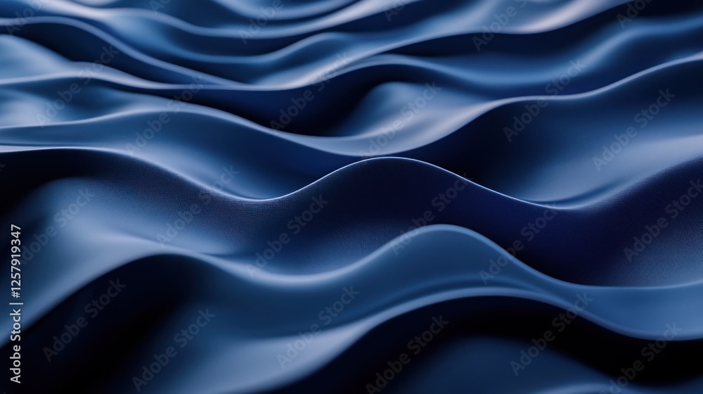 Obraz premium Abstract Blue Wavy Pattern