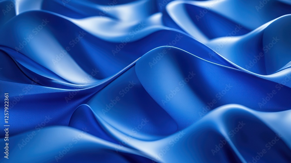 Obraz premium Abstract Blue Fabric Waves