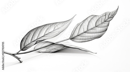 black sage leaf drawing photo