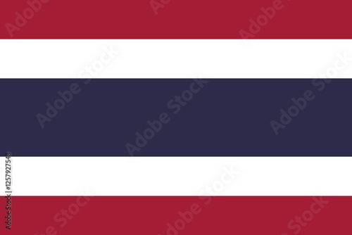 Free Download Flag of Thailand. Thailand flag official colors and proportion digital vector illustration - GFXLoad