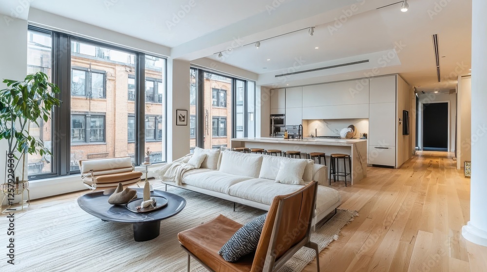 Fototapeta premium Minimalist Loft with Modern Design