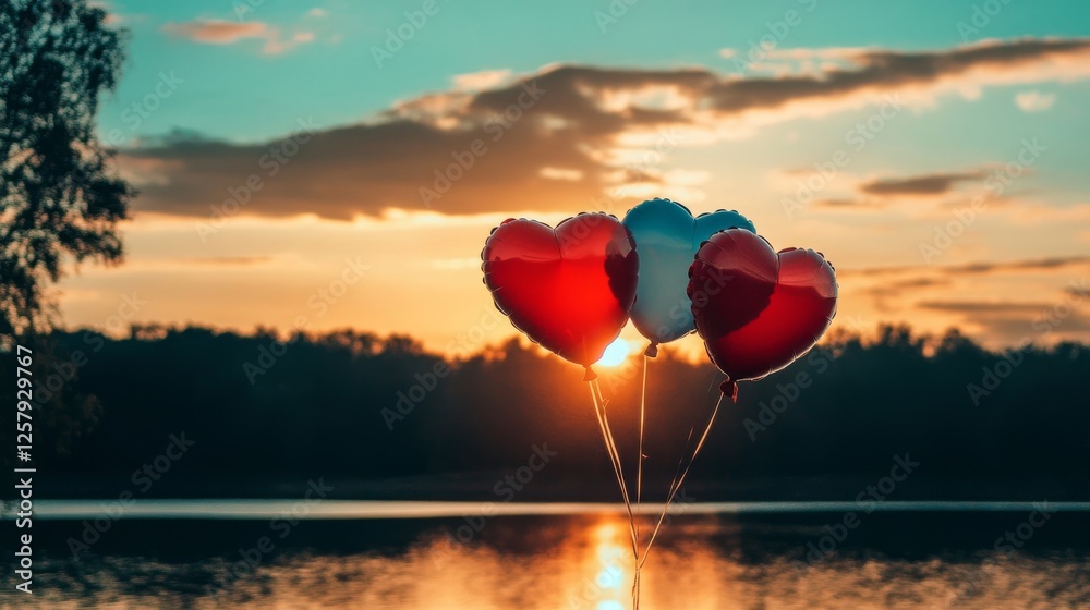 Fototapeta premium beautiful love balloon