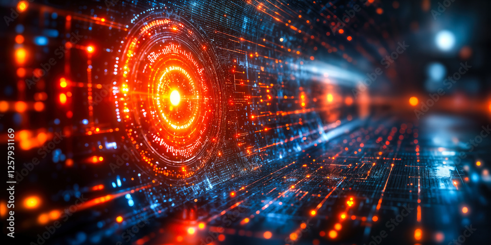 Futuristic Digital Interface Representing Local-First AI Solutions and Secure On-Device Data Processing Futuristic Digital Interface Representing Local-First AI Solutions and Secure On-Device Data Processing