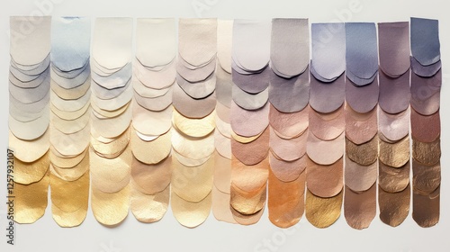 shimmering water color swatches