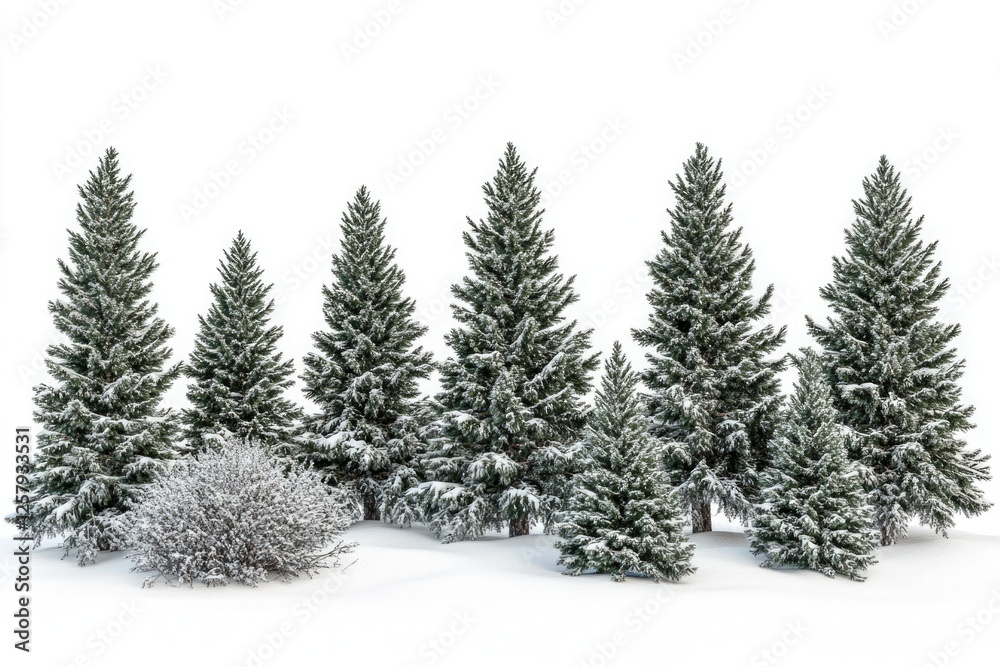 Evergreen Trees in Snow Evergreen Trees in Snow