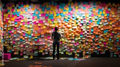 notes post its wall