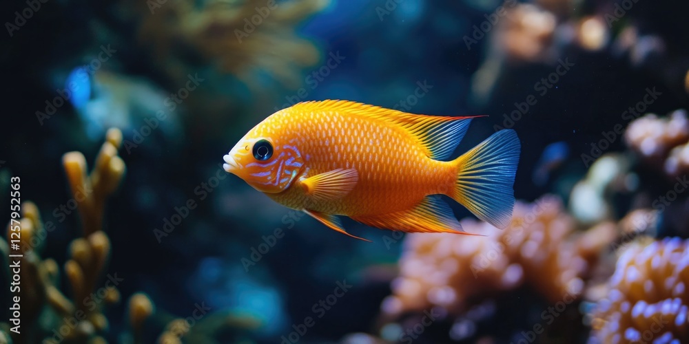 Orange Fish in Aquarium Orange Fish in Aquarium