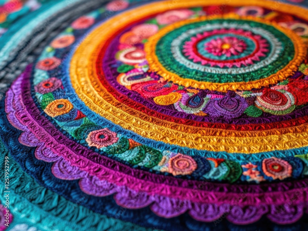 Colorful Circular Design Close-Up Colorful Circular Design Close-Up