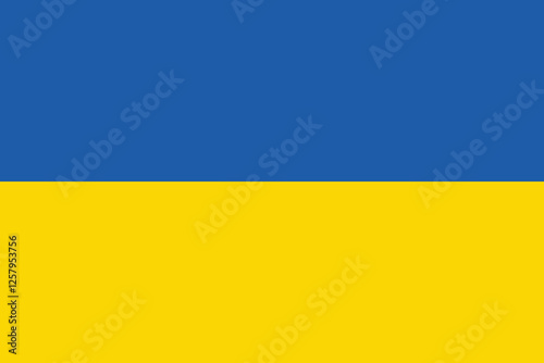 Flag of Ukraine. Ukraine flag official colors and proportion digital vector illustration