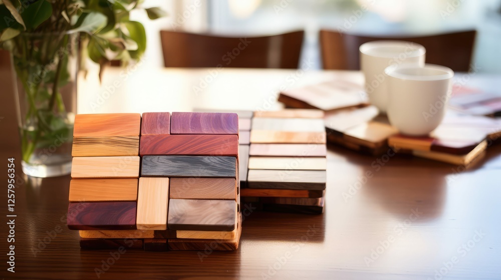 Fototapeta premium table palette wood