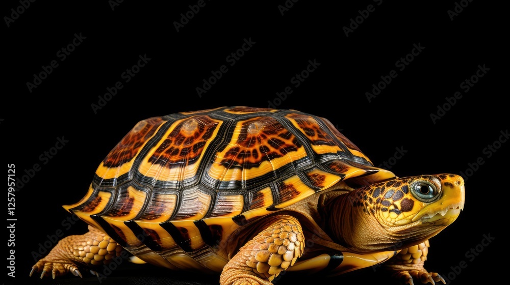 Obraz premium shell box turtle white background