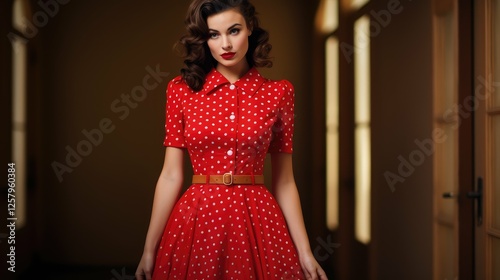 fashion red polka dot