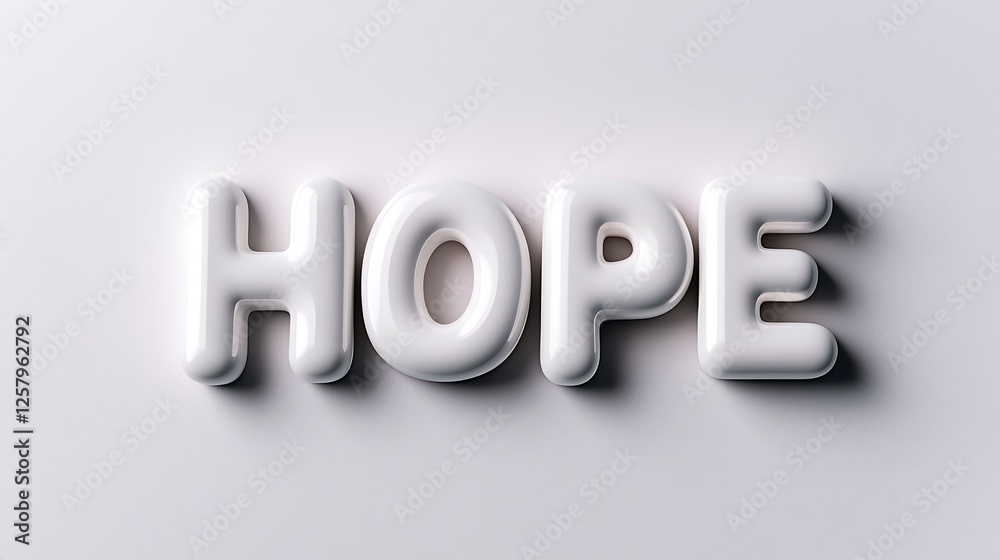 White Hope Word Design On Light Background White Hope Word Design On Light Background