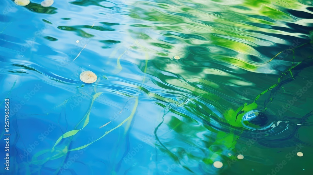 pond abstract green and blue background pond abstract green and blue background
