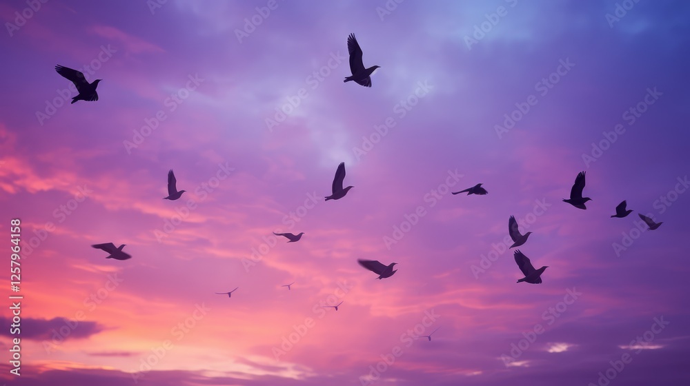 Fototapeta premium movement purple blue sky