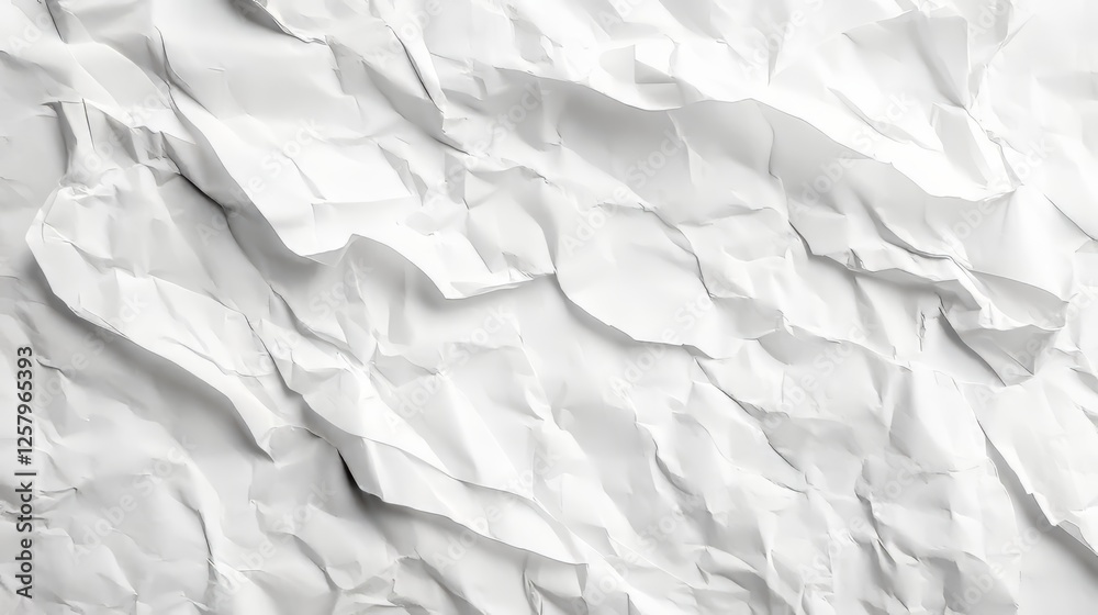 Obraz premium Crumpled White Paper Texture Background Design