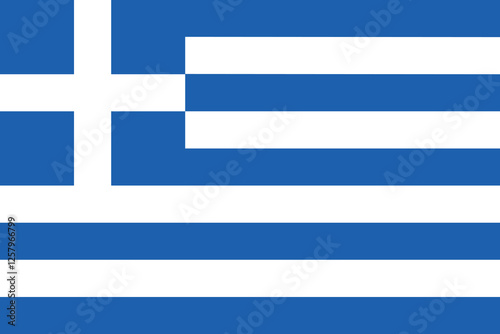 Flag of Greece. Greece flag official colors and proportion digital vector illustration