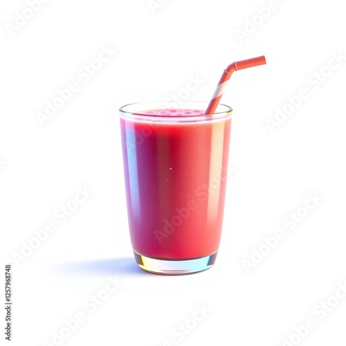 Wallpaper Mural Refreshing smoothie in glass with straw Torontodigital.ca