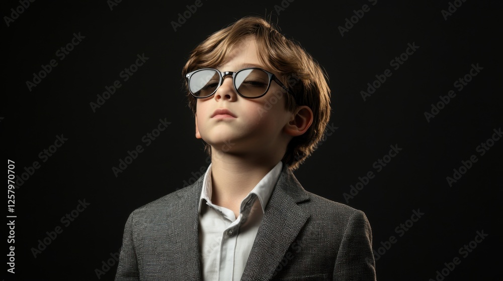 stylish boy in suit and sunglasses stylish boy in suit and sunglasses