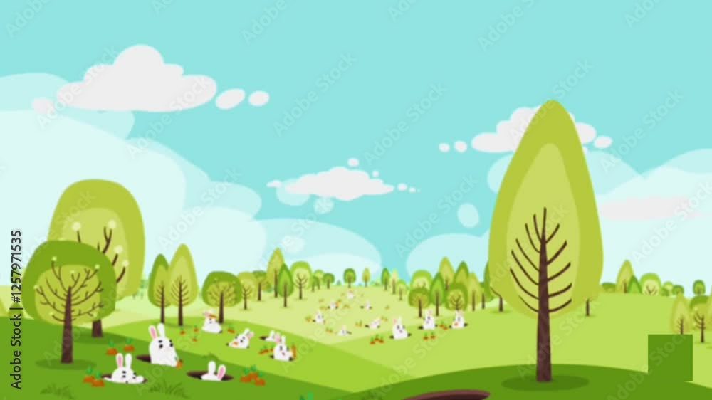Peaceful Nature Scene – Forest Animals and Outdoor Serenity Peaceful Nature Scene – Forest Animals and Outdoor Serenity
